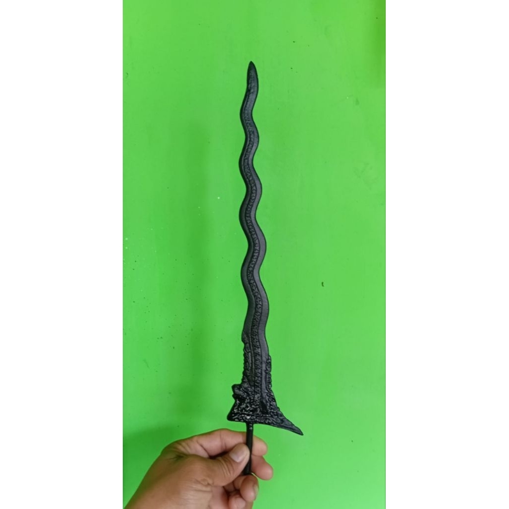 Keris Naga Hitam Luk 11 Bahan Almunim 30 cm