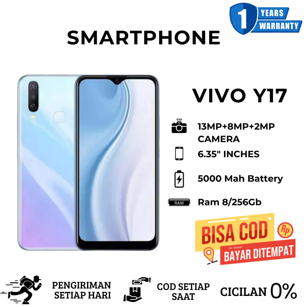 HP SMARTPHONE VIVO Y17 RAM 8/256GB BATERAI 5000MAH