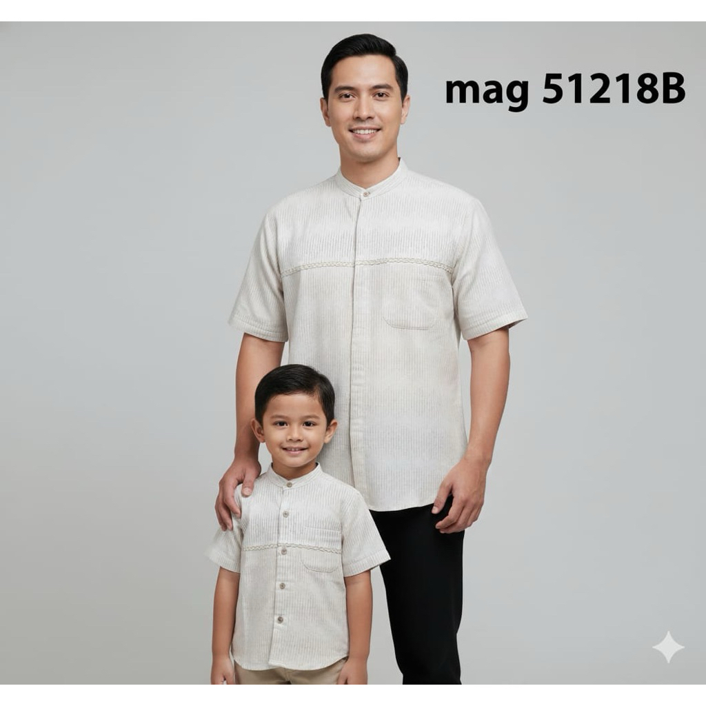 218B KEMEJA KOKO KATUN COUOLE ANAK DEWASA M231 KIDS M231