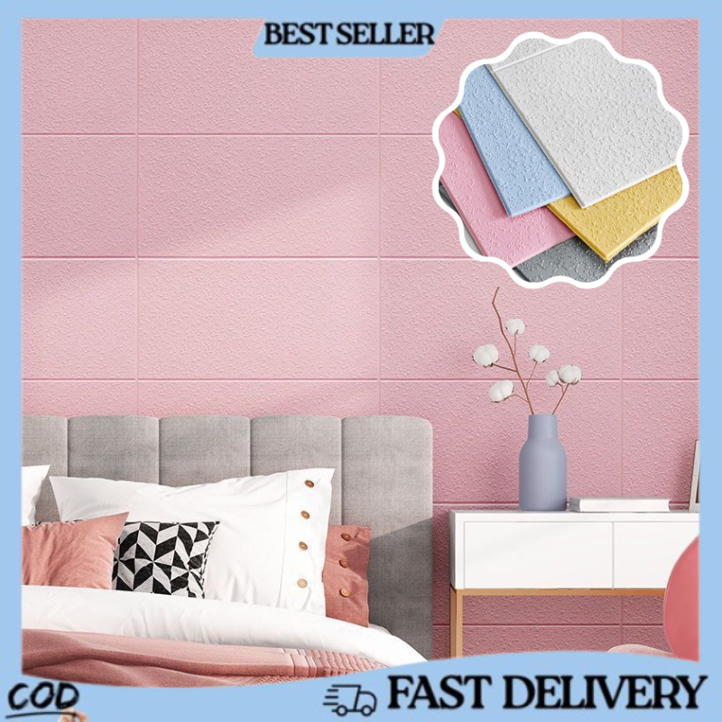 HL0541 Wallpaper Dinding Foam 3D Sticker Wall Decoration Dekorasi Rumah Wallpaper atap plafon
