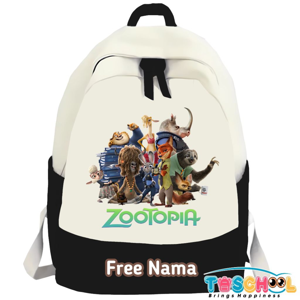 TAS RANSEL ANAK KARAKTER ZOOTOPIA FREE NAMA