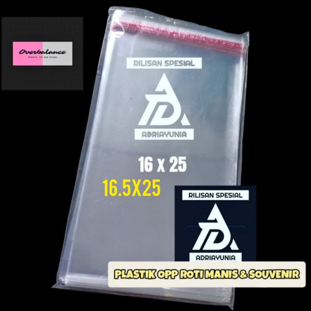 Plastik Opp 16x25 16,5x25 Roti Manis - Plastik Opp 16 x 25 16,5 x 25 Souvenir - Plastik Opp 16x25 16