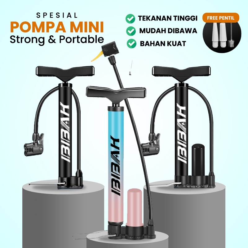 Pompa Angin Mini Portable Tekanan tinggi | Pompa Angin Portable FREE Pentil