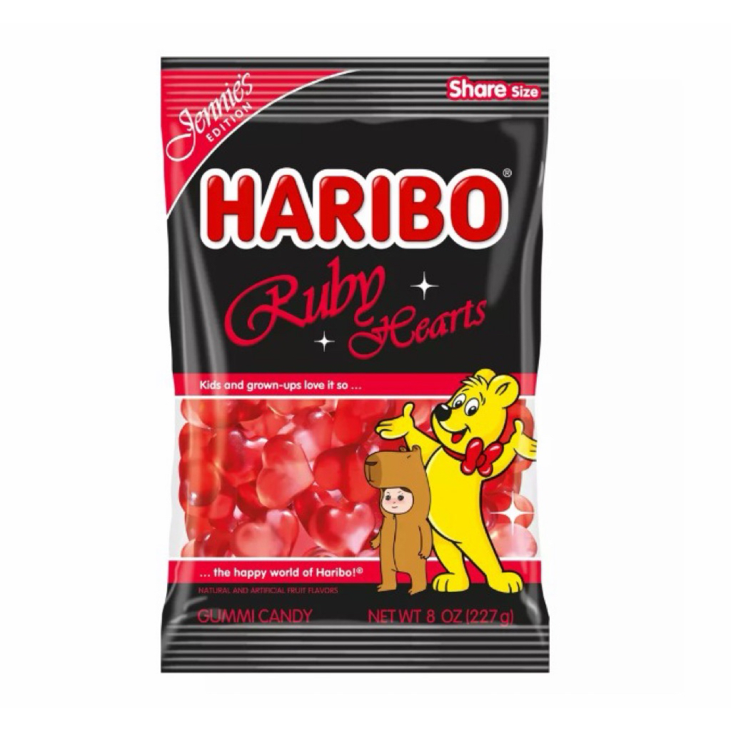 HARIBO Ruby Hearts Candy - 8 oz / JENNIE Haribo / Jennie Candy / JENNIE SPECIAL EDITION