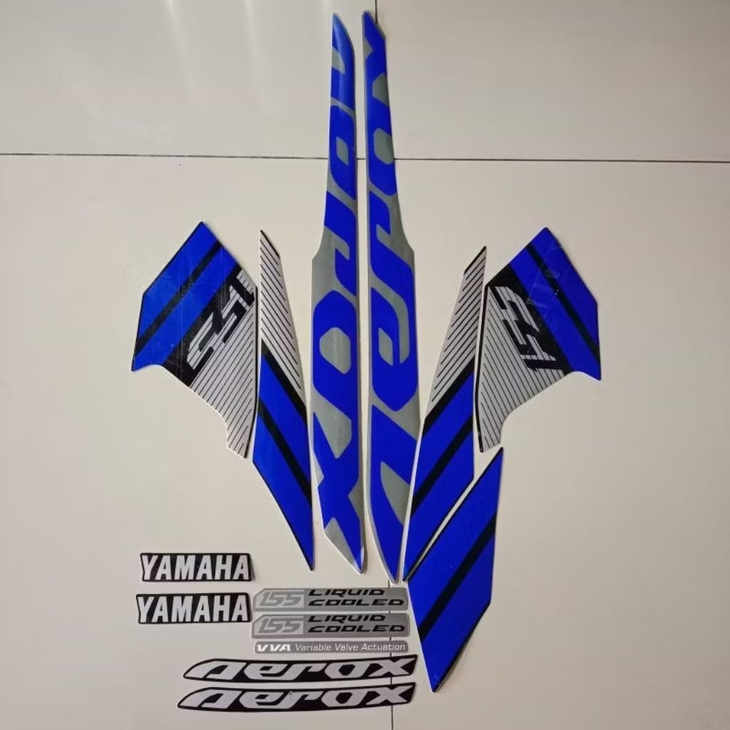 Stiker Striping Lis Body Motor Aerox  VVA 2018 Biru