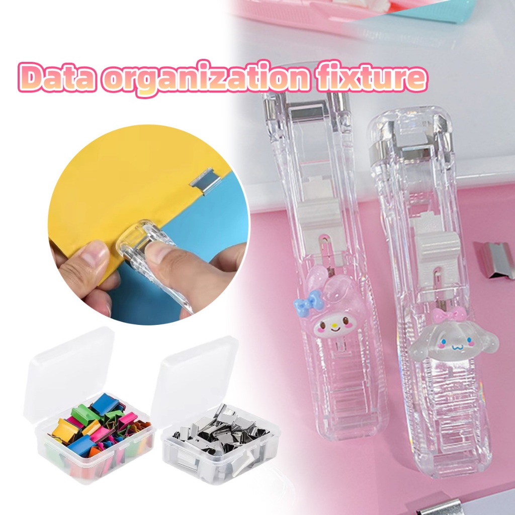 1PC alat penjepit kertas Penjepit dapat dilepas dari kertas untuk digunakan kembali Klip Jilid Sekol