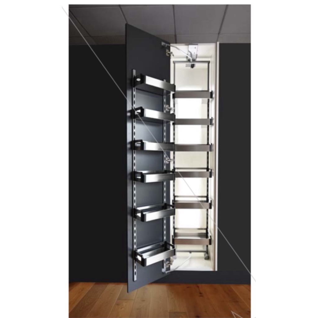 VITCO Rak makanan dan bumbu tingkat tarik SLOW MOTION ALUMINIUM/rak makan vitco tarik