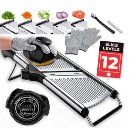 Gramercy Adjustable Mandoline Food Slicer Mandoline Slicer for Kitchen Vegetable Cutter - Stainless 