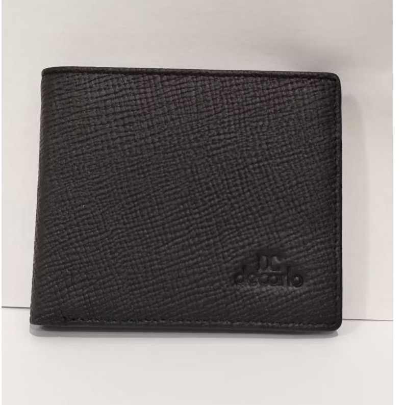 Decarlo Dompet Pria Men Wallet Leather Kulit hitam