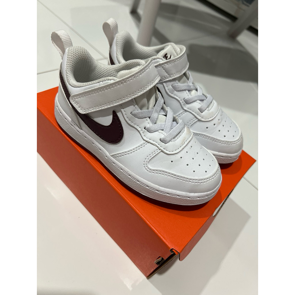 PRELOVED NIKE court Borough Low Recraft Baby Toddler Shoes White 9C US