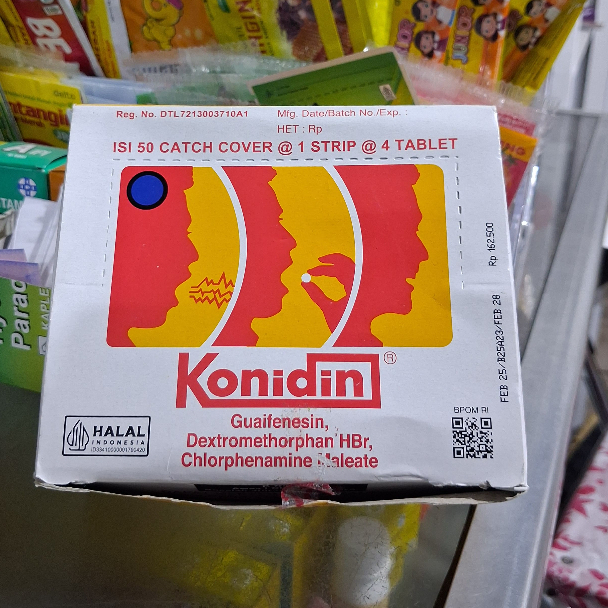 1 Pak Konidin Isi 50 Strip @4 Tablet Obat Batuk