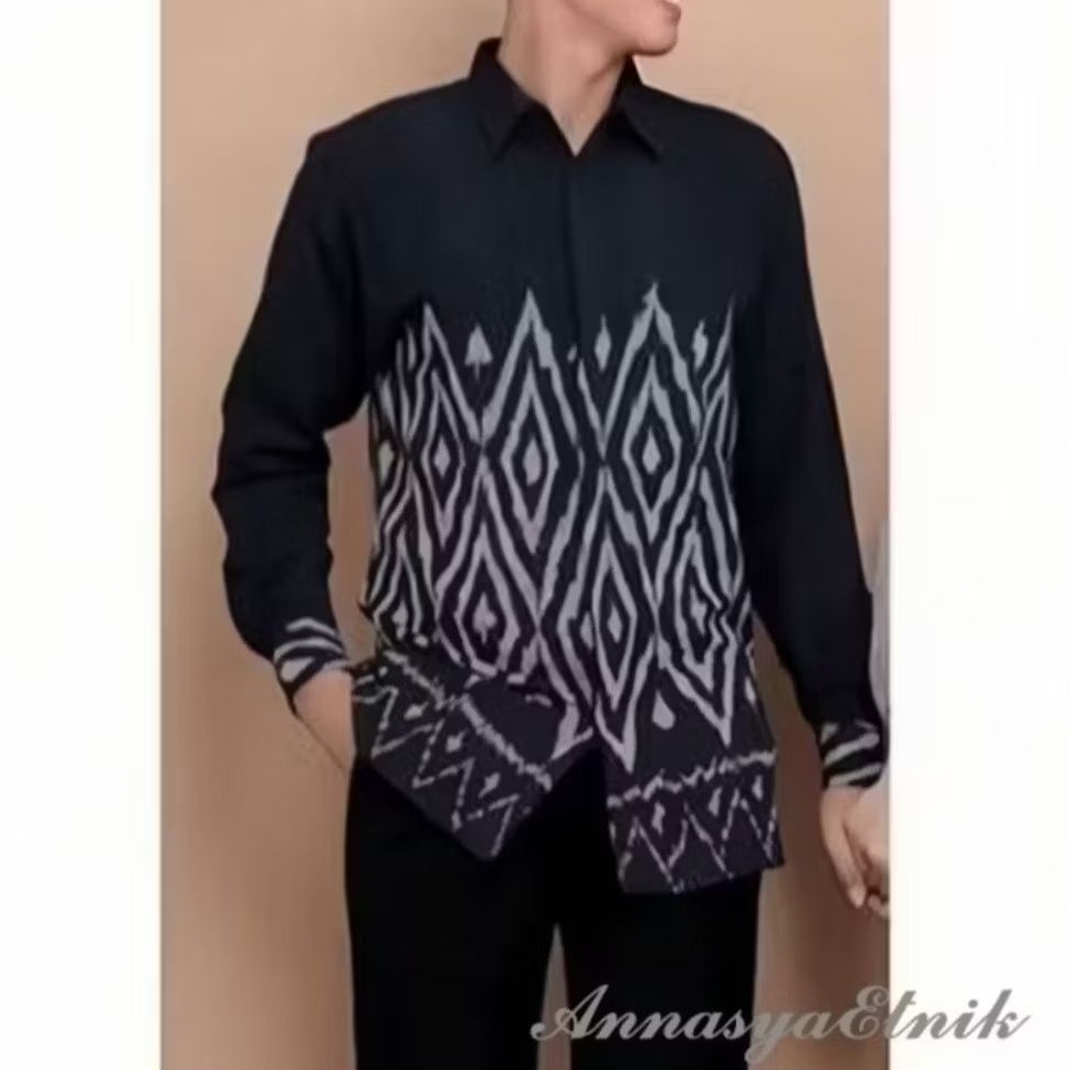 Kemeja Tenun Troso Pria Asli Jepara, Batik Tenun Troso Pria Lengan Panjang & Pendek