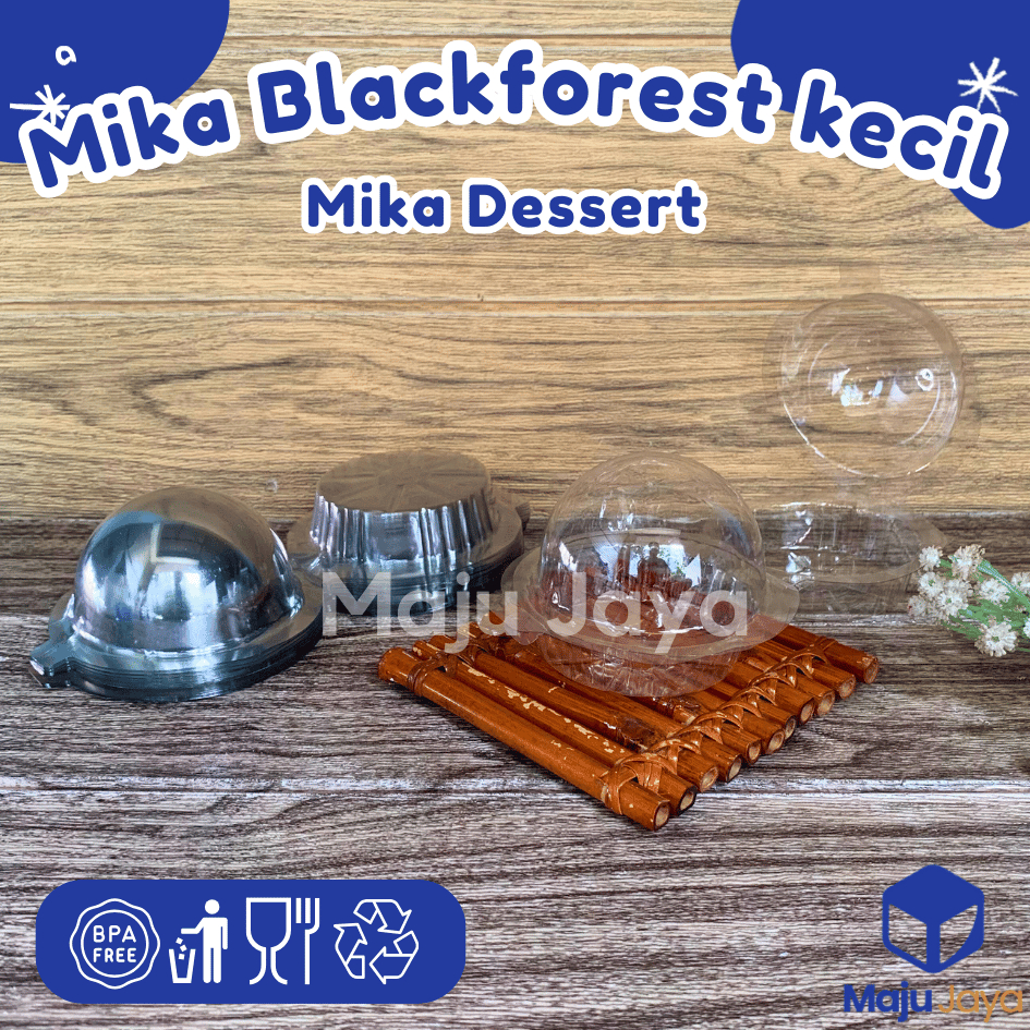 Maju Jaya Pack - Mika Blackforest Kecil / Cup Mika Dessert Pudding Jelly / Mika Setengah Bulat
