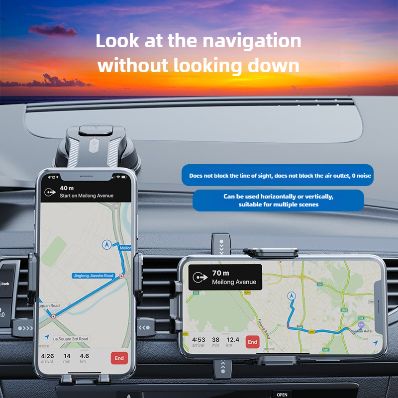 Phone Holder Dashboard Kaca Mobil 360° Rotation Flexible Strong Suction Cup Car Holder Universal Va3