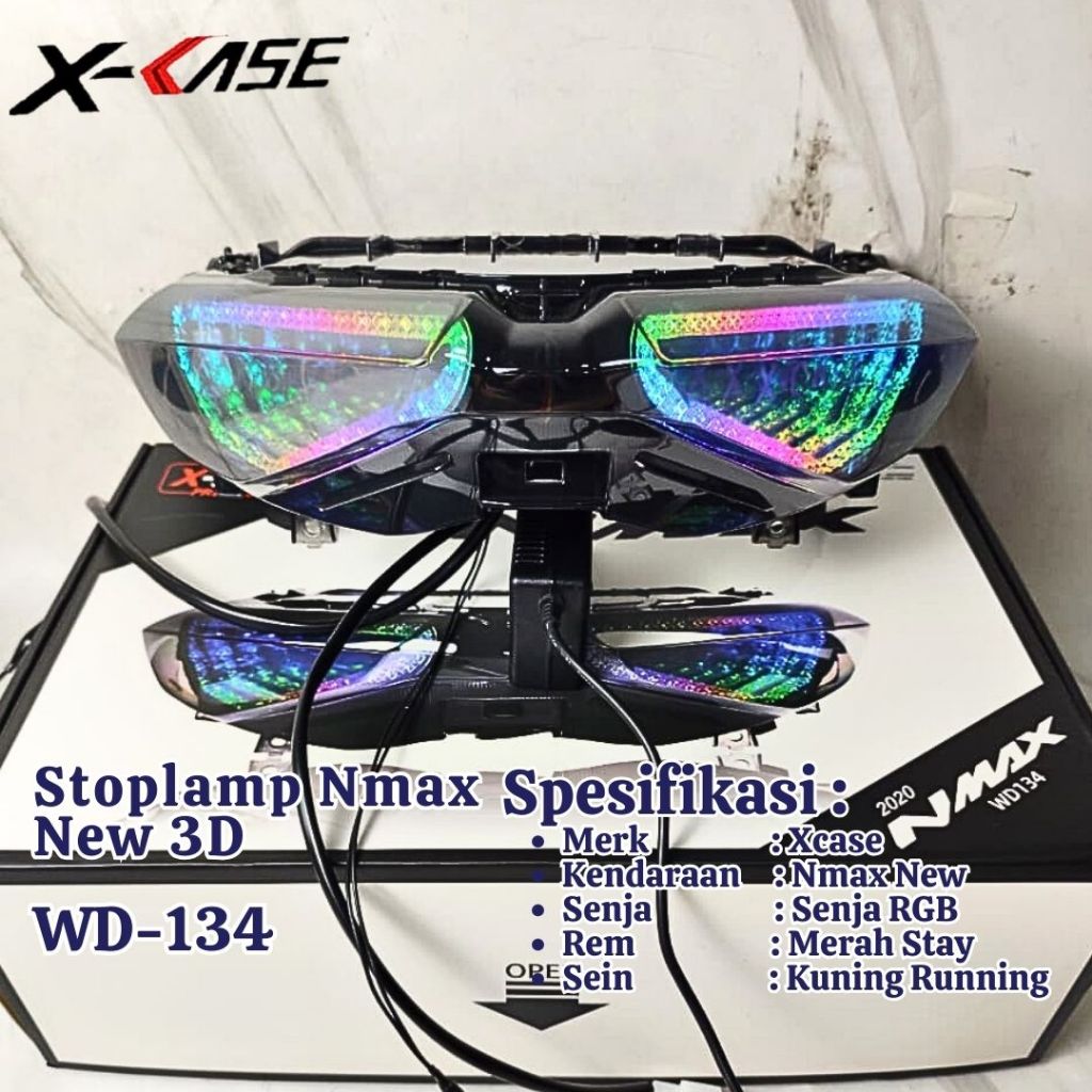 Lampu Stop Nmax New 2020-2023 Infinity RGB Apk 200+ Mode Stoplamp Xcase