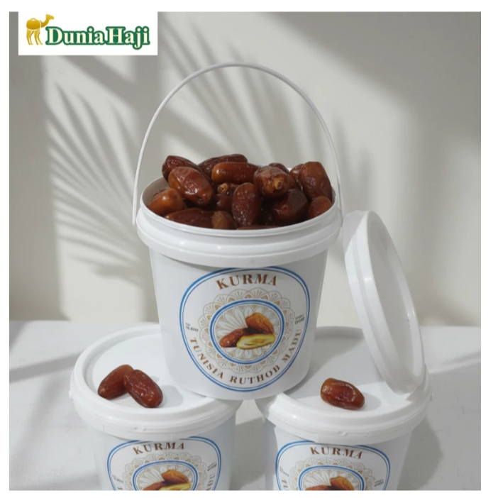 Kurma Tunisia 850Gr Ruthob Madu Ember Kurma Muda Makanan Kering Tidak terlalu Manis
