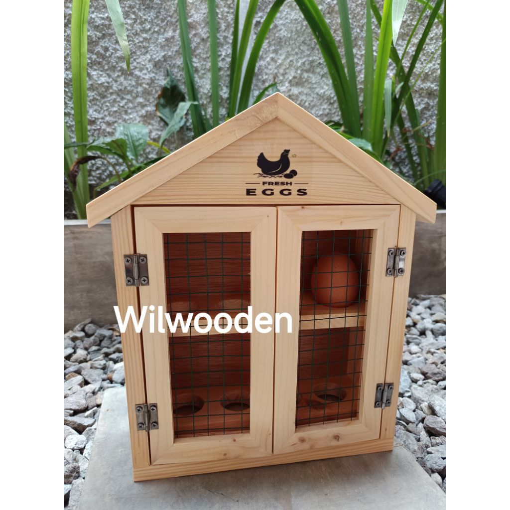 Rak telur aesthetic | Rak penyimpanan telur | Rak telur kayu jatibelanda