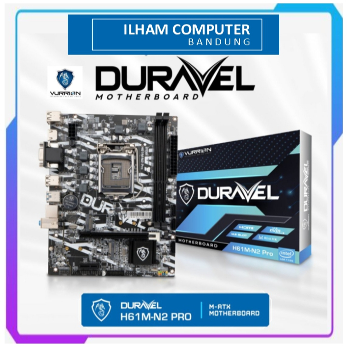 Motherboard Vurrion Duravel H61M-N2 Pro M-ATX I MB VURRION H61 - GARANSI RESMI