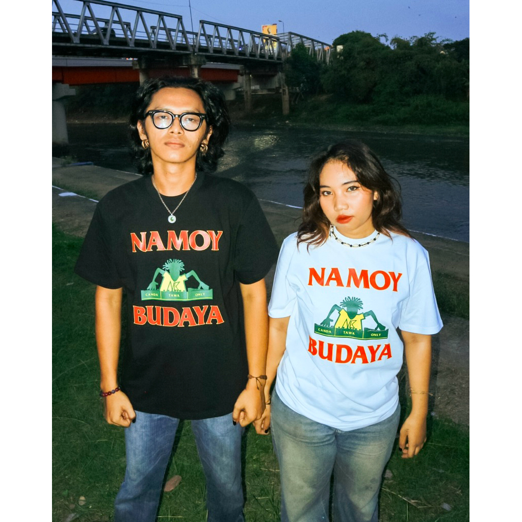 [ORI] Depot Moones Namoy Budaya - NB Logo | Tshirt Black & White Original Kaos Pria