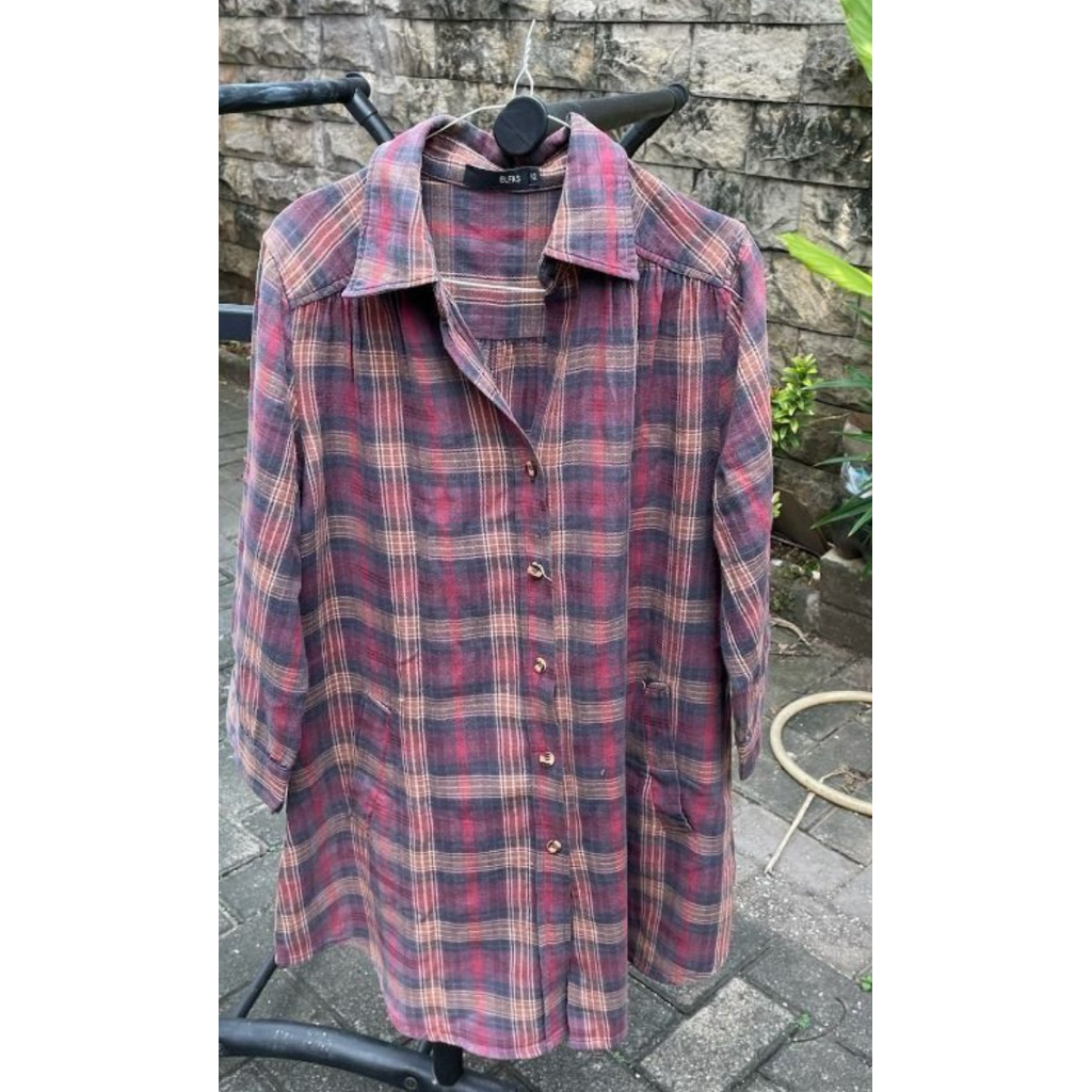 Kemeja Shirt Baju Cozy Plus Bahan Katun Adem Brown Outer Outerwear Skena Vintage Rugged Wabash