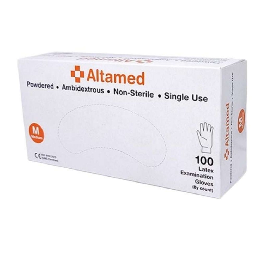 SARUNG TANGAN MEDIS UKURAN M MERK ALTAMED ISI 100
