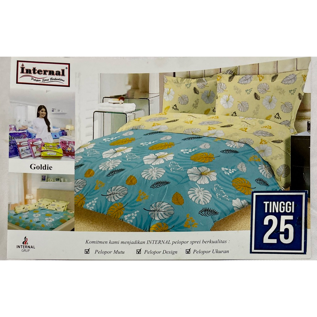 TERMURAH SPREI INTERNAL KING B2 180X200 TINGGI 25 CM.