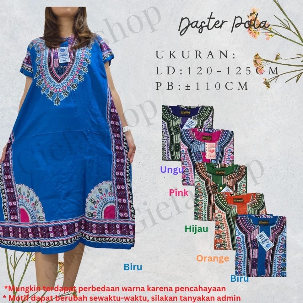 Giefashop - Daster Pola Moniq Daster kekinian Daster Moniq Daster kencana ungu Batik hap Daster rayo