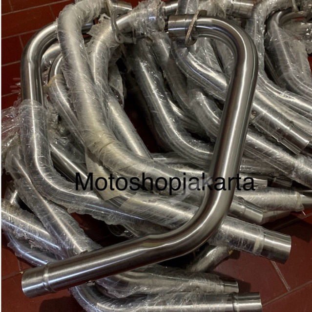leheran knalpot kenalpot stanlles stanlis ukuran 35 mm 38 mm pnp cb gl 100 megapro tiger tiger revo 