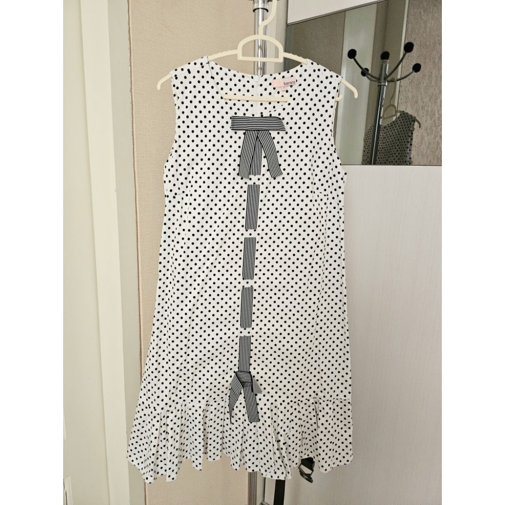 Dress polkadot merk karoro PRELOVED/BEKAS