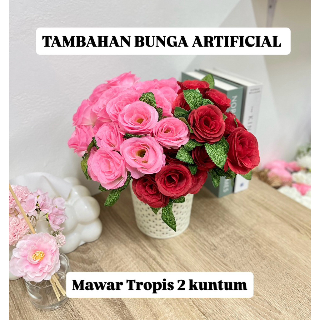 [TAMBAH MAWAR] Tambahan bunga mawar palsu | bunga mawar artifial premium | tambahan bunga mawar buke
