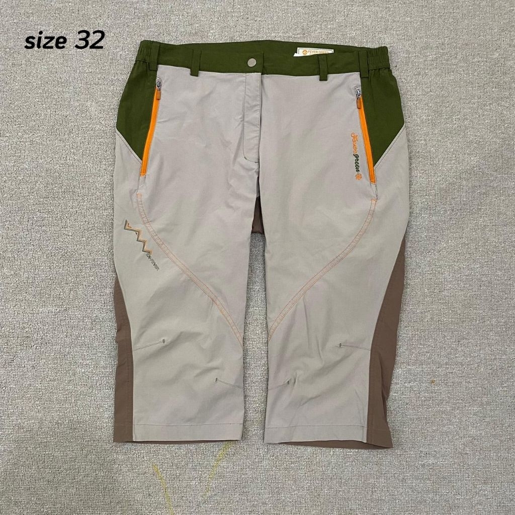 Celana outdoor pendek/trekking Fever green size 32
