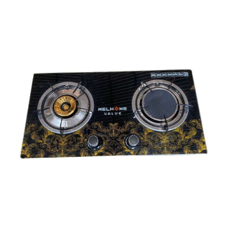 WELHOME VALUE KOMPOR GAS KACA MEJA TANAM 2 & 3 TUNGKU / Kompor Tanam 2 Tungku