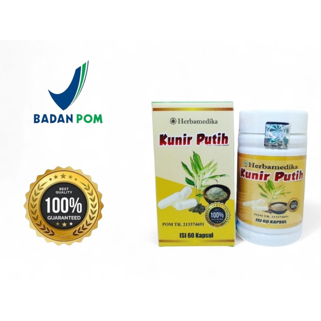 Kapsul Kunir Putih Herbamedika isi 60 Kapsul BPOM