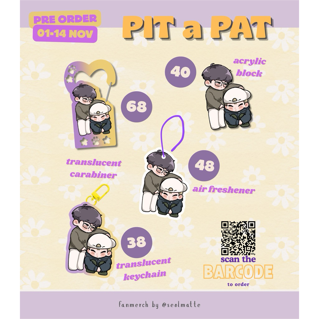 [PELUNASAN] Pit a Pat FANMERCH SOONWOO by seolmatte