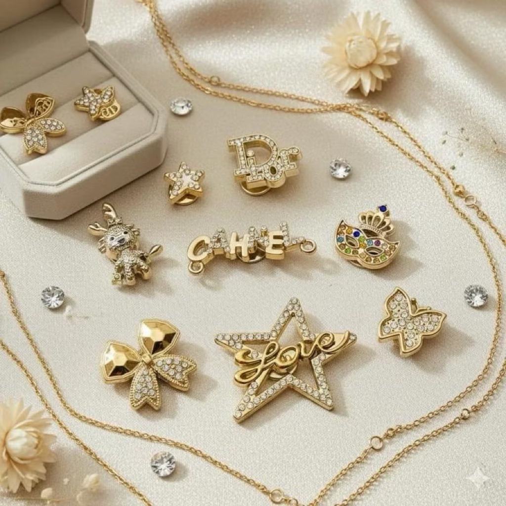 bros dagu bros kebaya pin baju Dior chanel Lv kecil premium