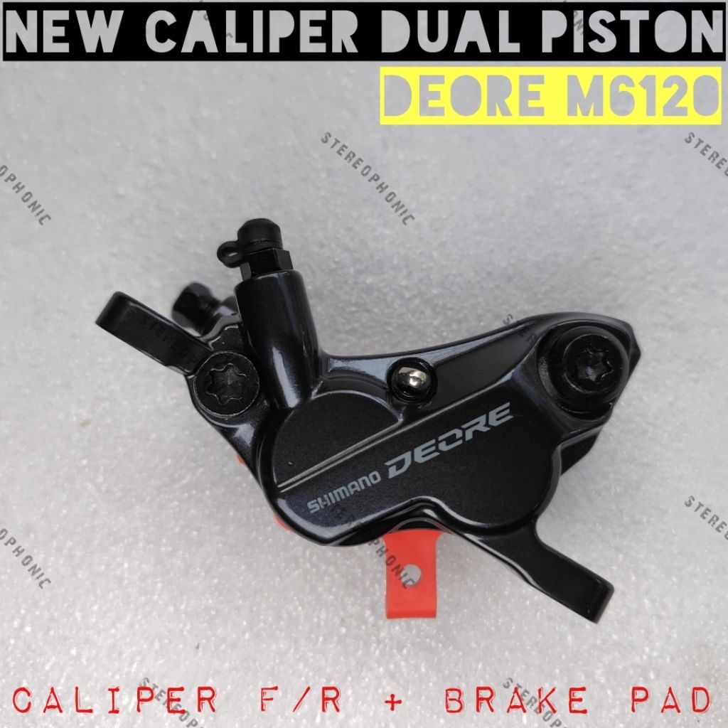 NEW ORIGINAL SHIMANO Caliper QUAD Piston DEORE M6120 Caliper 4 Piston DEORE Caliper 4 Piston DEORE K