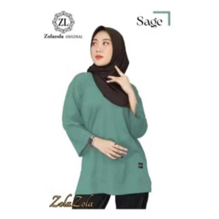 Kaos Oversize Lengan 7/8 - Atasan Wanita Lengan 7/8 - Kaos Tunik Oval / Atasan Wanita Oversize COD