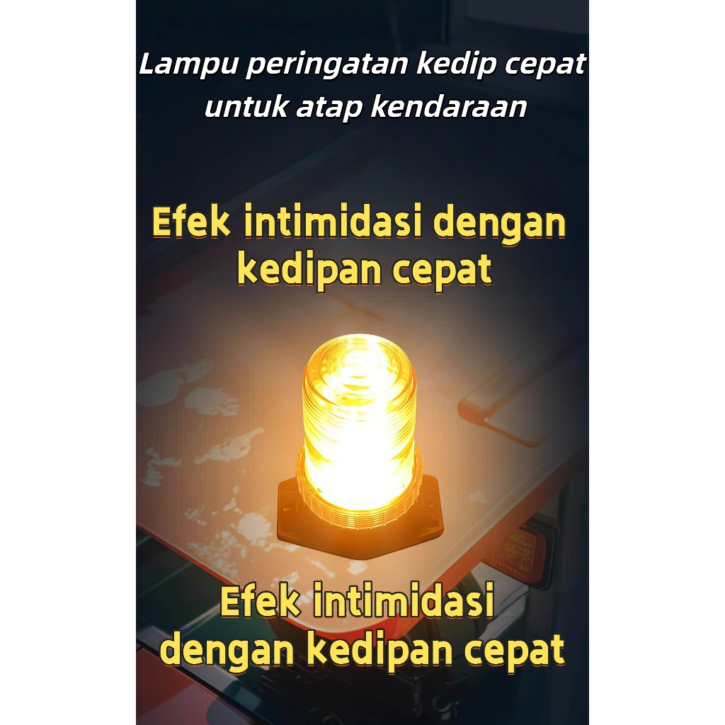 Lampu Atap LED Flash Kuning untuk Mobil Peringatan Truk Proyek dan Lalu Lintas