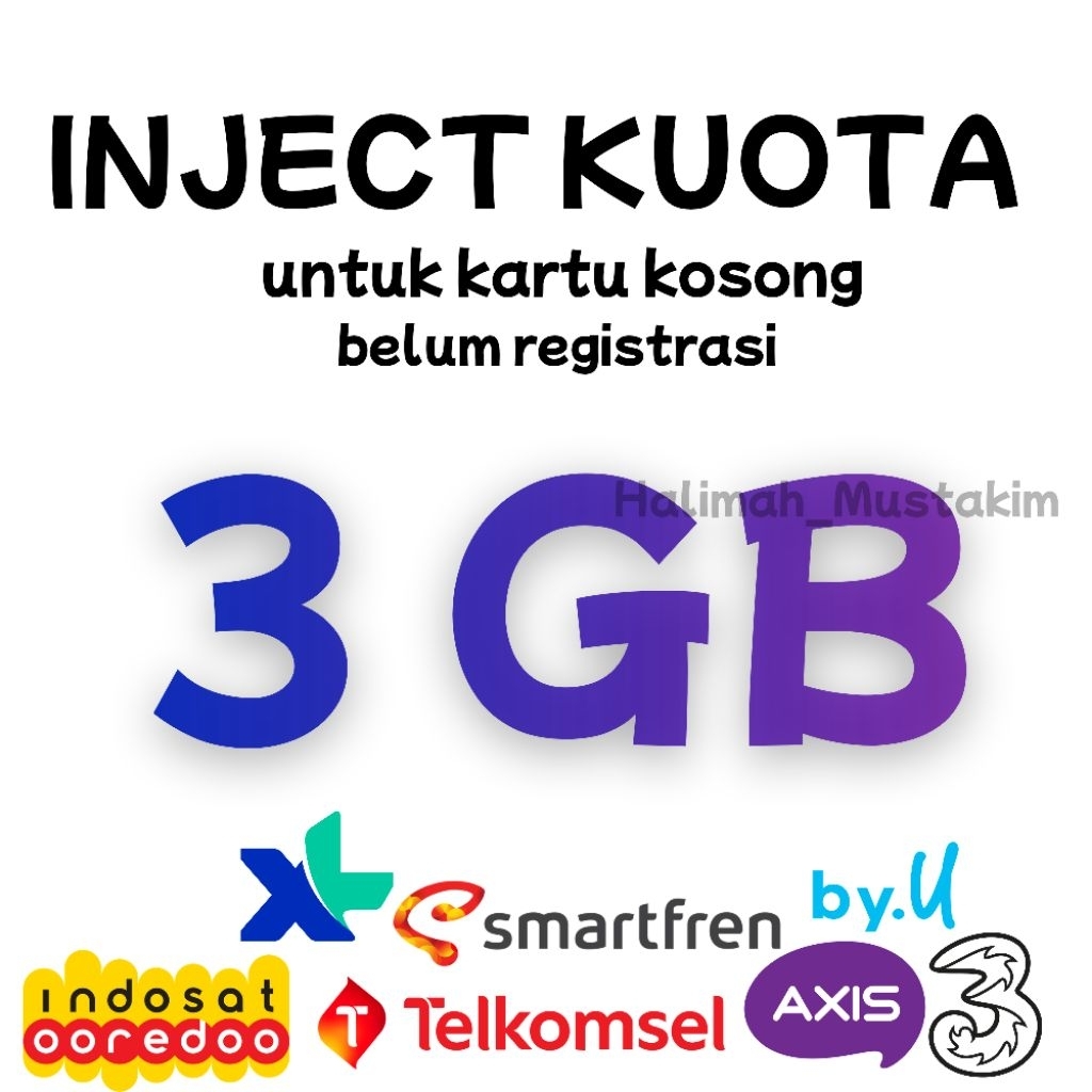 inject kuota 3 GB 30 hari untuk kartu perdana Three Indosat kosong