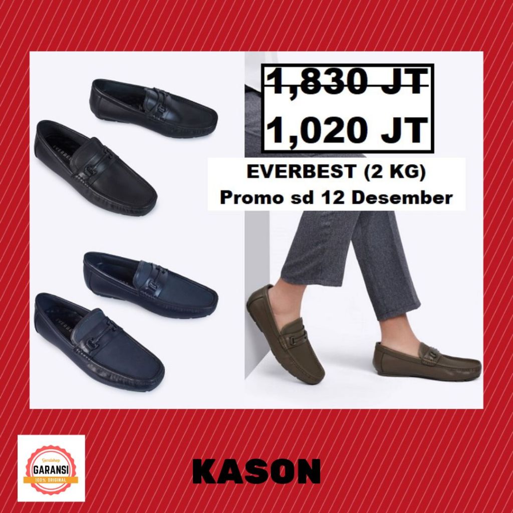 Sepatu loafers EVERBEST PRIA men man seri KASON ORI 100%