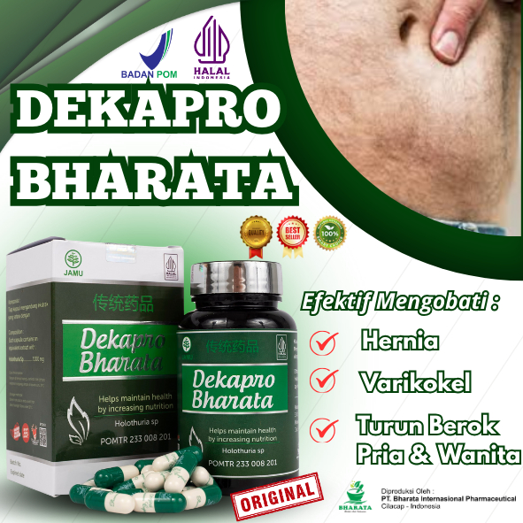 Obat Hernia Varikokel Turun Berok Pria Wanita Dekapro Bharata Asli 100% Original