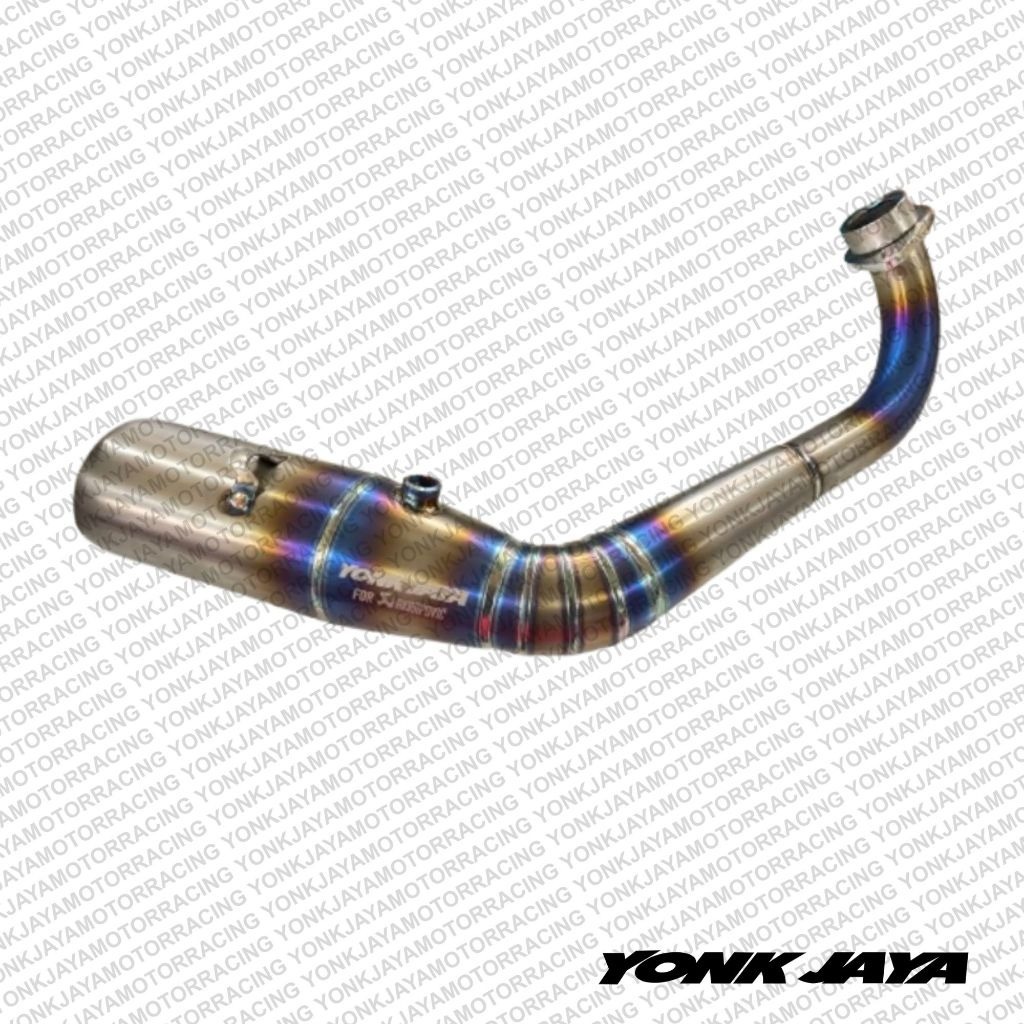 HEADER TITANIUM / LEHER KNALPOT TITANIUM YONK JAYA AKRAVOVIC