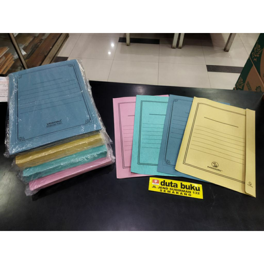 ECER - stopmap kertas stopmap dokumen map kertas Warna warni Folio Map File