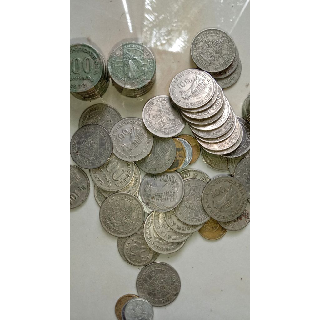uang,kuno,100rupiah.
