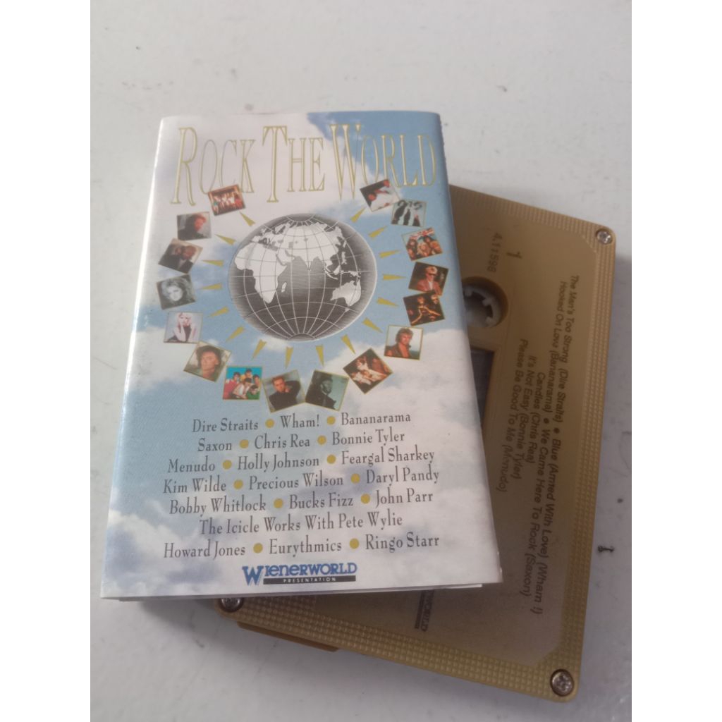 Kaset Pita Kompilasi Rock The World Saxon Wham Bananarama dll
