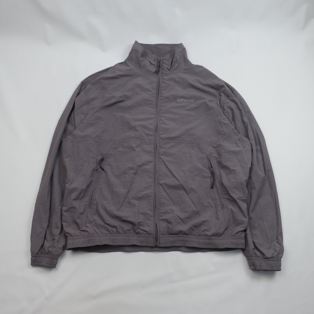 Covernat Authentic Lightweight Track Windbreaker Jacket (Mauve Gray) Preloved