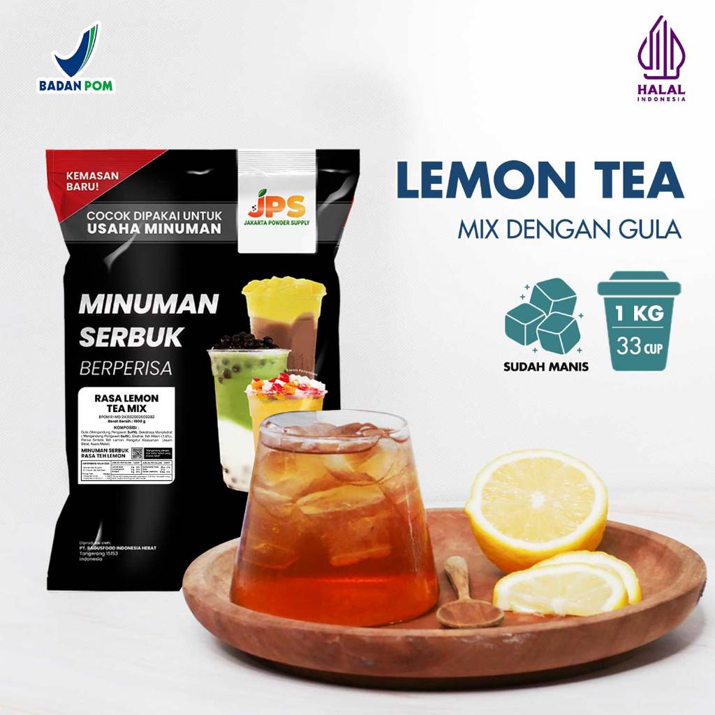 JPS Bubuk Minuman Premium Lemon Tea Mix Gula 1 kg [mix-fruit-tea]