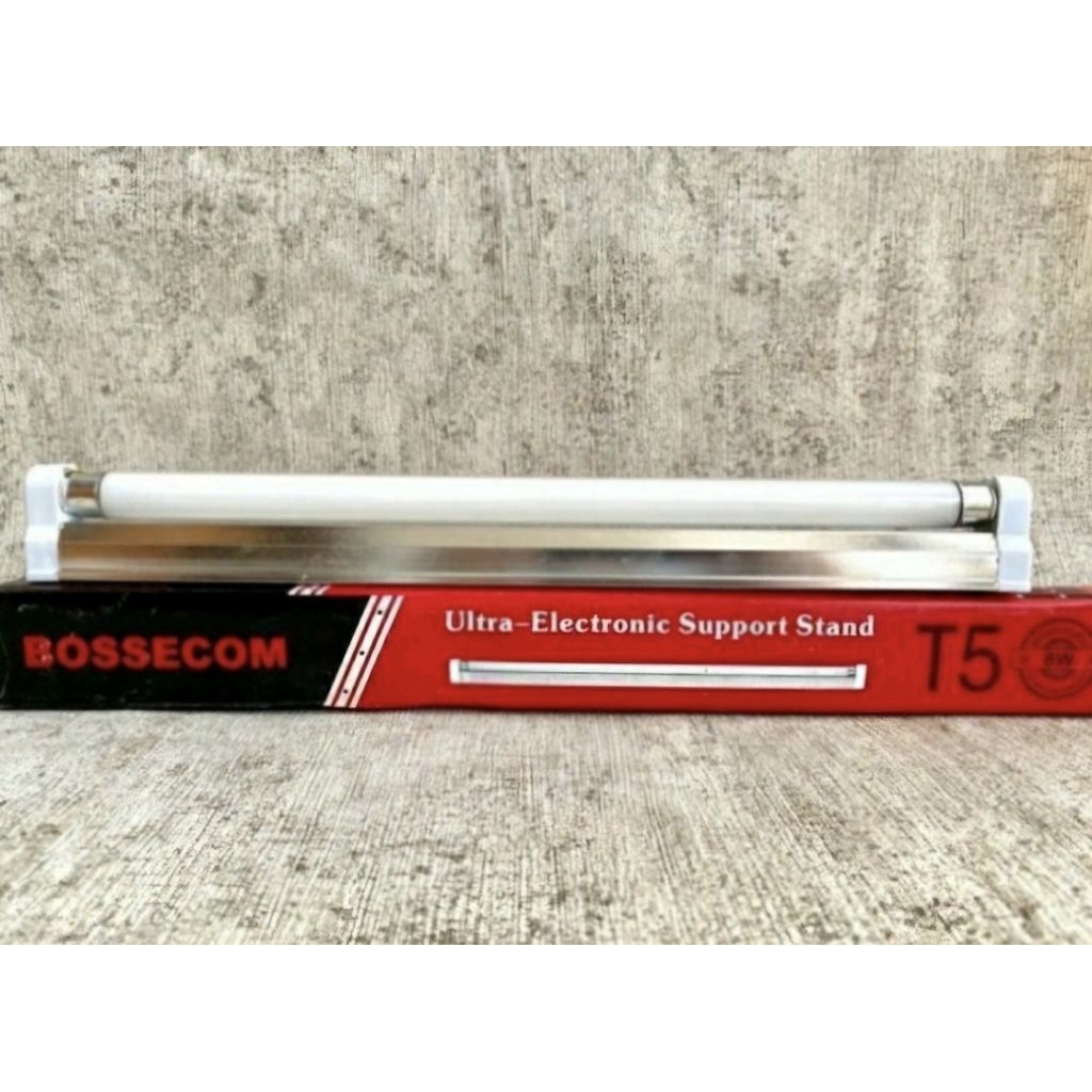 Lampu T5 28W 28 Watt Bossecom Putih Set dengan Rumah Lampunya