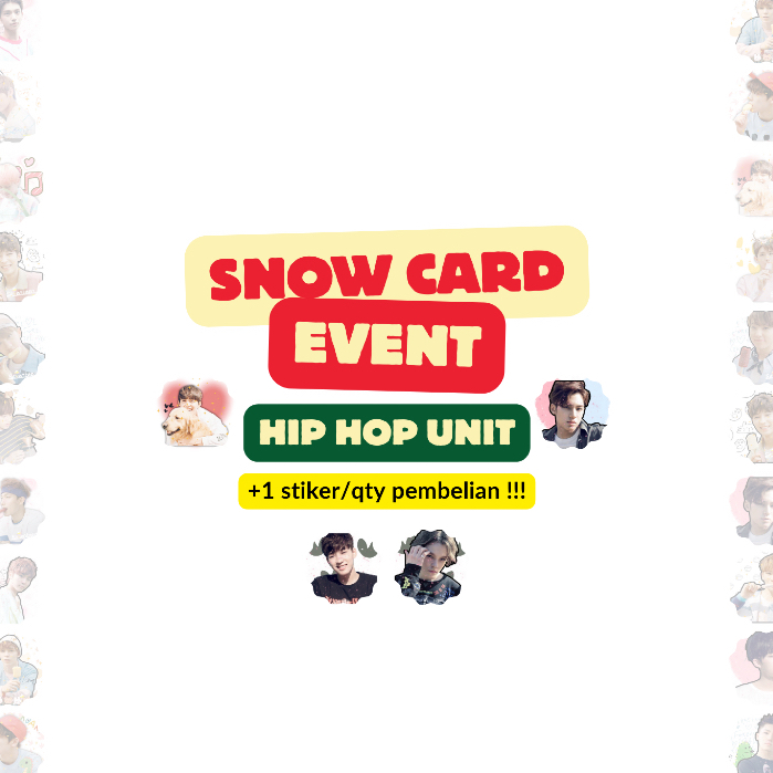 [Event Snow Card] Hip hop unit - Photocard Official Seventeen - Scoups Wonwoo Mingyu Vernon