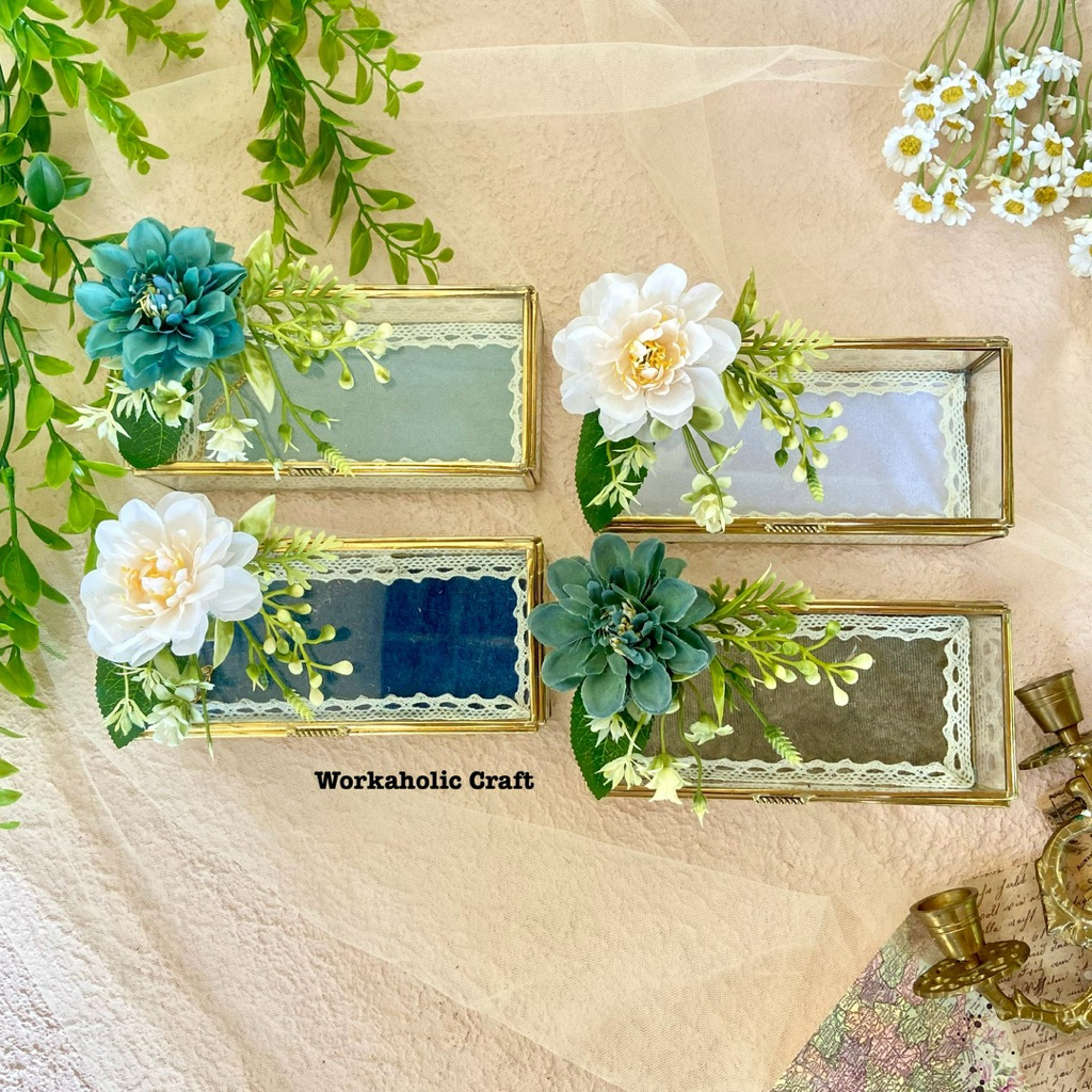 Kotak Uang Terarium Kaca Tempat Uang Seserahan